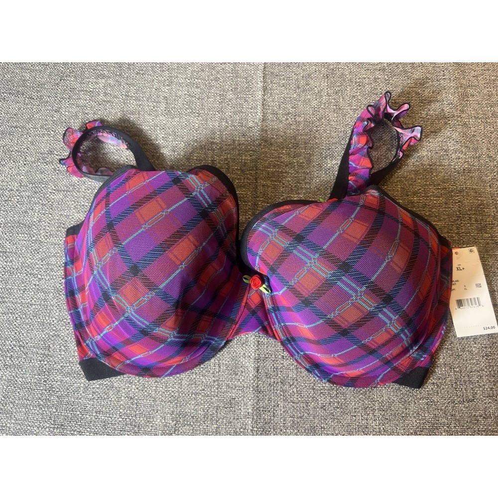 Parade  Multi-Colored  POPPLAID‎ Bralet T-Shirt Size XL